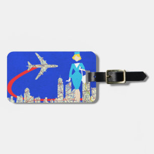 Retro Flugbegleiter-kundengerechter Gepäckanhänger