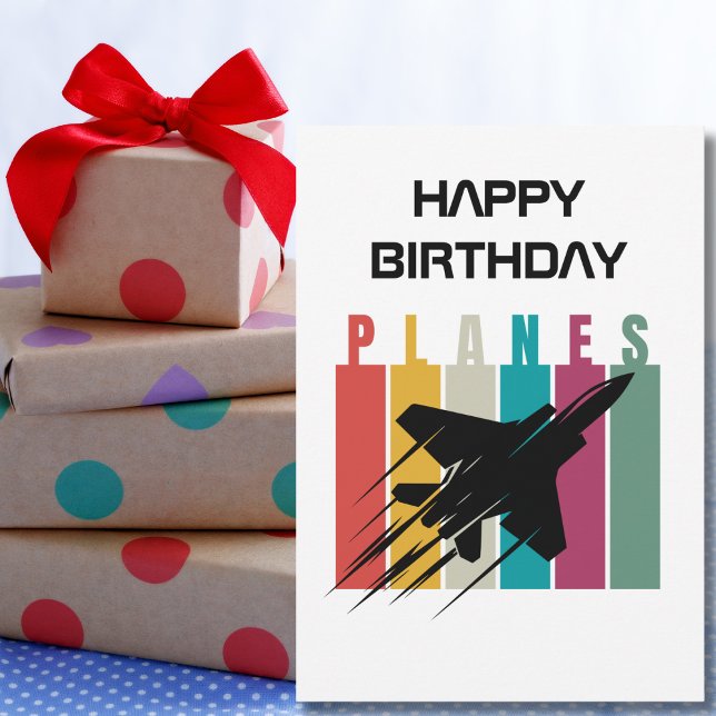 Retro Flugzeug Jet Flying, Aviation Birthday (front)