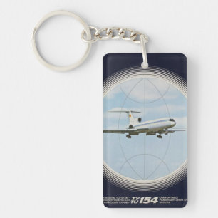 Retro-Flugzeug-Schlüsselanhänger im Old-School-Sti Schlüsselanhänger