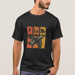 Retro-Flugzeugliebhaber Periodische Elemente Flugz T-Shirt