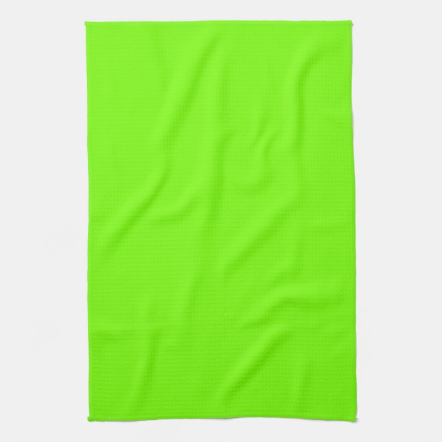 Retro Fluoro Limon-grün Geschirrtuch (Vertikal)