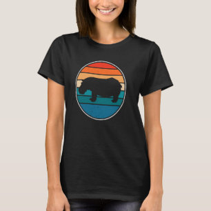Retro-Flusspferd im Vintage-Stil Süßes Flusspferd T-Shirt
