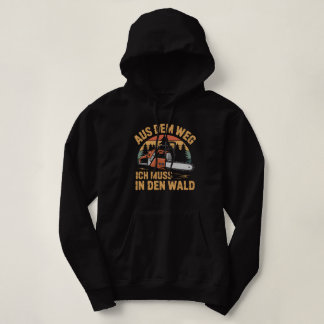 Retro Forest Adventure Chainsaw Graphic Hoodie