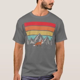 Retro Forest Mountain Wandern Tier- und Pflanzenwe T-Shirt
