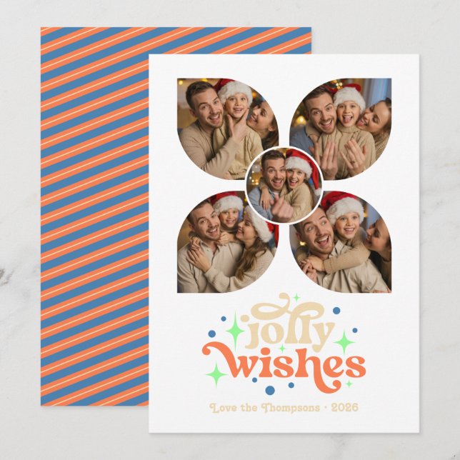 Retro Foto Collage Weihnachten (Vorne/Hinten)