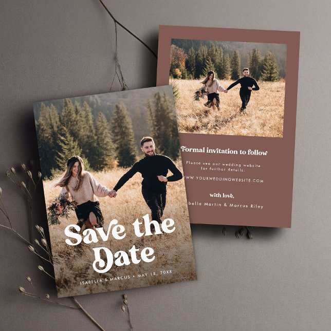 Retro-Foto Save-the-Date Save The Date (Von Creator hochgeladen)