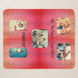 Retro Foto Soft Red Diamond Sherpadecke