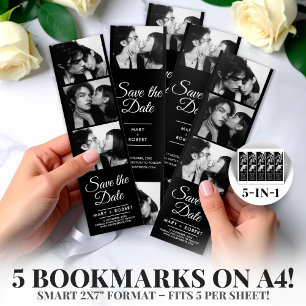 Retro Foto Stand 2x7" Save the Date Hochzeitstreic