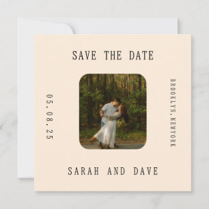 Retro-Foto Termin vormerken Save The Date