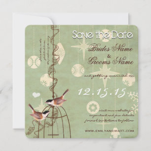Retro-Foto-Urlaub-Vogeluhr-Hochzeit-Save-the-Date Save The Date