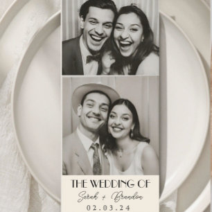 Retro-Fotobooth-Typografie-QR-Code-Hochzeit Einladung