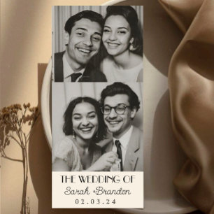 Retro-Fotobooth-Typografie-QR-Code-Hochzeit Einladung