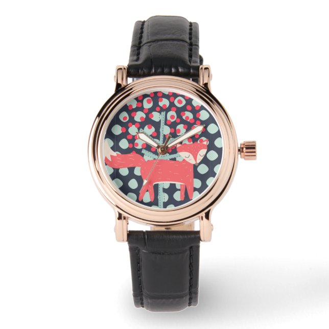 Retro Fox Armbanduhr (Vorderseite)