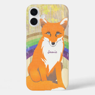 Retro Fox Art Limon Orange Retro iPhone 5 title_seo2