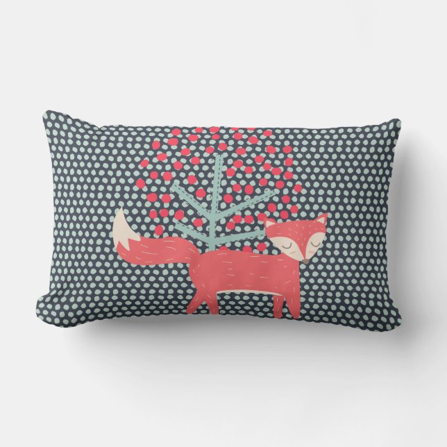 Retro Fox Lendenkissen (Vorderseite)