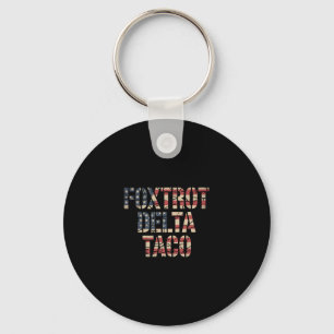 Retro Fox Red Delta Taco Lustig Trump Widerstehen Schlüsselanhänger