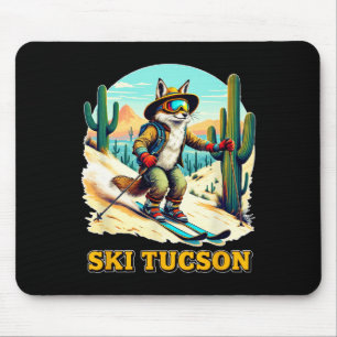 Retro Fox Ski in Tucson Wüste Abenteuer Ski Ar Mousepad