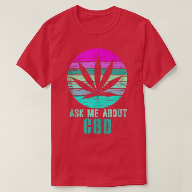 Retro Fragte mir über Cbd Cannabidiol 302 T-Shirt (Design vorne)