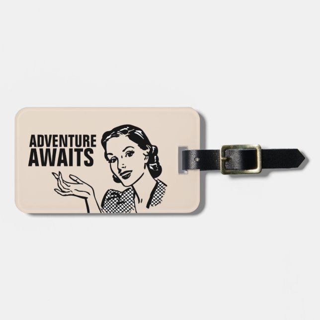 RETRO FRAMAN LUGGAGE TAG GEPÄCKANHÄNGER (Vorderseite horizontal)