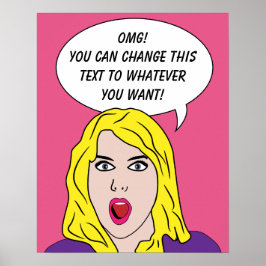 RETRO FRAMAN mit IHREM eigenen TEXT-Postfach Poster