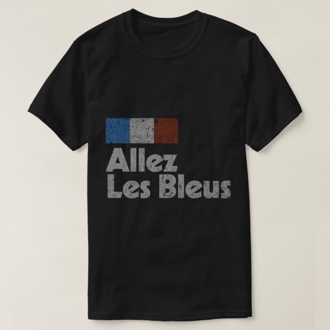 Retro France Soccer Shirt 2018 Französische Flagge (Design vorne)