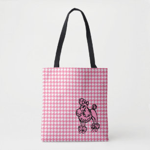 Retro Französisch Rosa Pudel Reisetasche Tasche