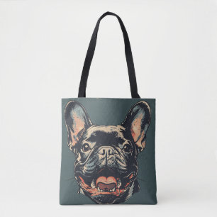 Retro Französische Bulldogge Tragetasche Tasche