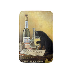 Retro-französischer Poster "Absinthe Bourgeois" Badematte