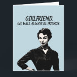 RETRO FRAU FUNNY BIRTHDAY FEMALE FRIEND CARD KARTE<br><div class="desc">FREUND,  WIR WERDEN IMMER FREUNDE SEIN. DU WEISST ZU VIEL! GLÜCKLICH BIRTHDAY CARD.</div>