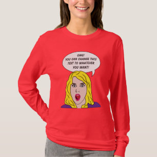 RETRO-FRAU mit IHRER TEXT-Zollkleidung T-Shirt