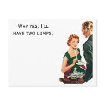 Retro Frau serviert Kaffee Postkarte