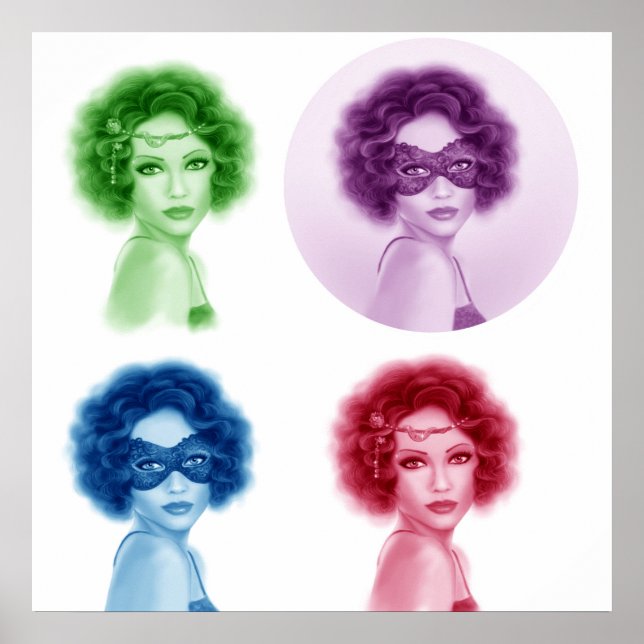 Retro Frauen Poster (Vorne)