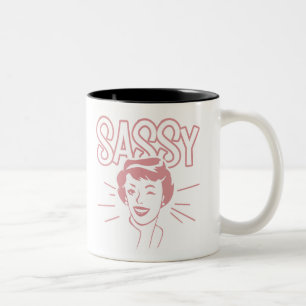 Retro freche Attitüde Zweifarbige Tasse