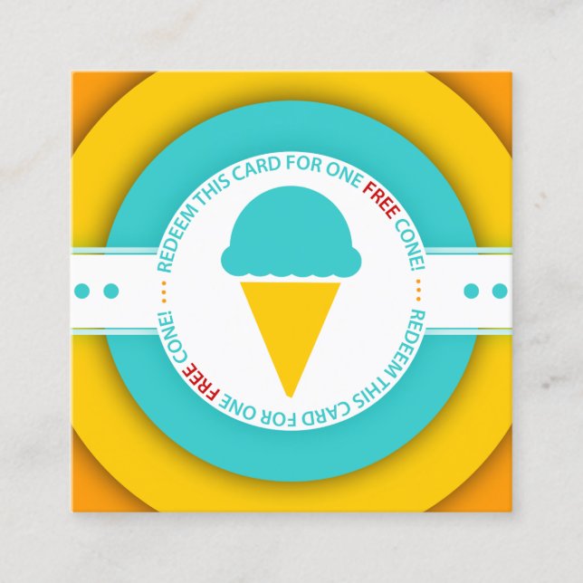 Retro FREE ICE CREAM CONE Coupon (Vorderseite)