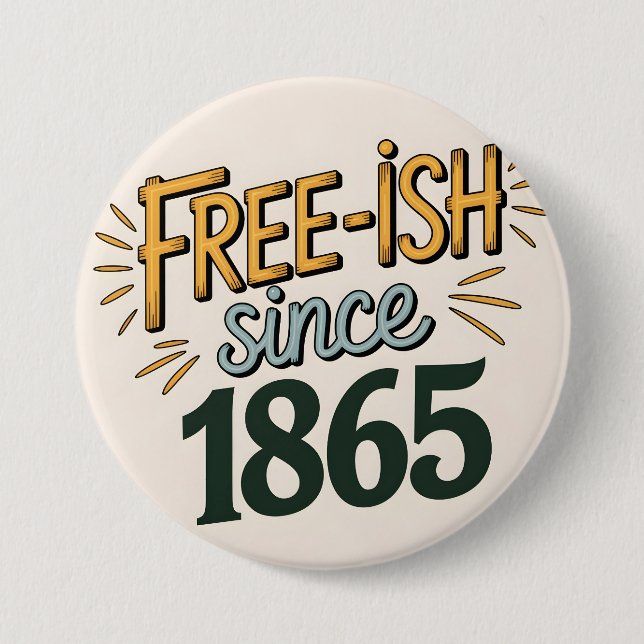 Retro Free-ish seit 1865 18. Button (Vorderseite)