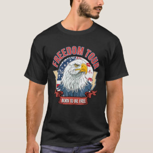 Retro Freedom Tour 1776 Amerika 4. Juli Adler T-Shirt