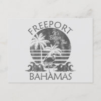 Retro Freeport Bahamas Postcard Ausflug Kreuzfahrt