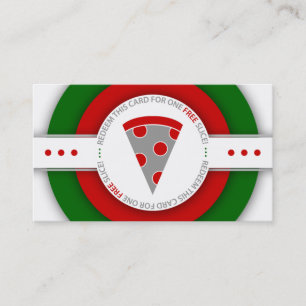 Retro FREIER PIZZA-SCHEIBE-Kupon Rabattkarte