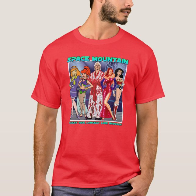 Retro-Freizeit-Space Mountain T-Shirt (Vorderseite)