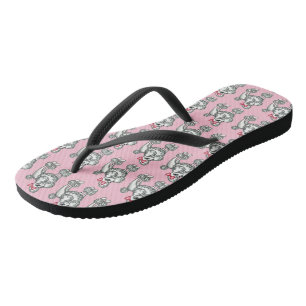 Retro French Poodle Flip Flops Geschenk