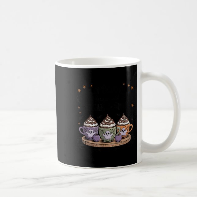 Retro Freshly Boo'd Coffee Lovers Boujee Ghost Hal Kaffeetasse (Rechts)