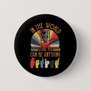 Retro Freundlichkeit Autismus-Bewusstseinsmonat As Button