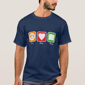 Retro Frieden, Liebe, Bücher T-Shirt