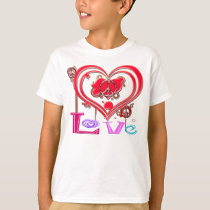 Retro Frieden & Liebe T-Shirt