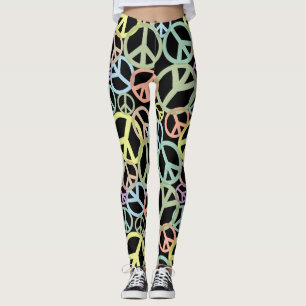 Retro-Friedenszeichen Bunte Leggings