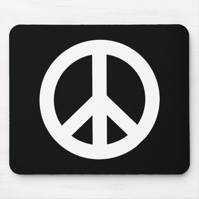 Retro Friedenszeichen Mousepad (Vorne)