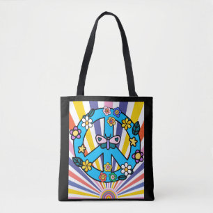 Retro-Friedenszeichen Tasche