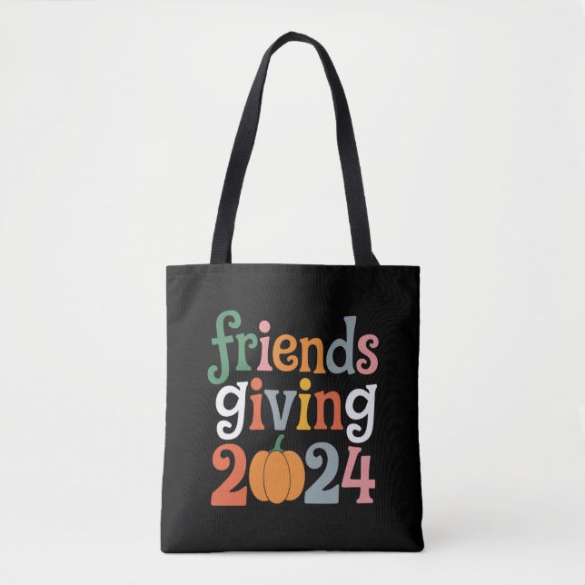 Retro Friends geben 2024 Erntedank fallen Tasche (Vorderseite)