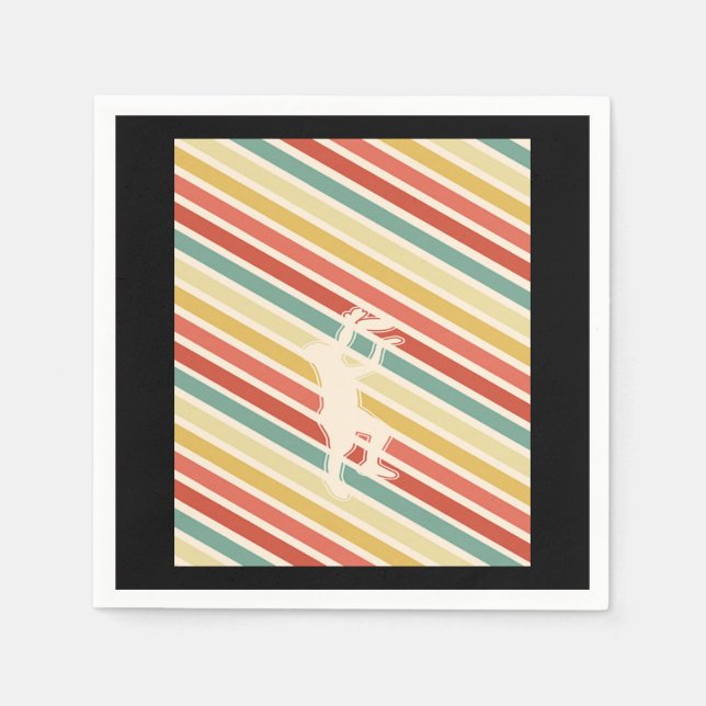 Retro Frisbee Disc Serviette (Vorderseite)