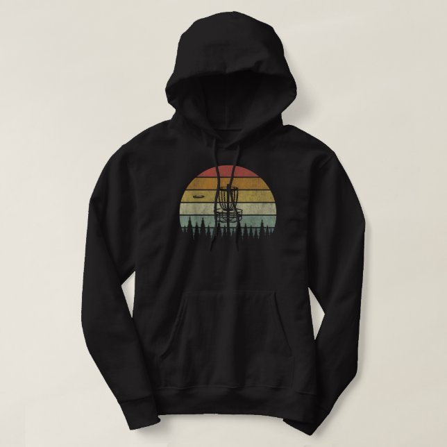 Retro Frisbee Golf Frolf Flying Disc Sport Disc Go Hoodie (Design vorne)